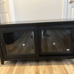 Wooden TV cabinet /Stand with tempered glass door