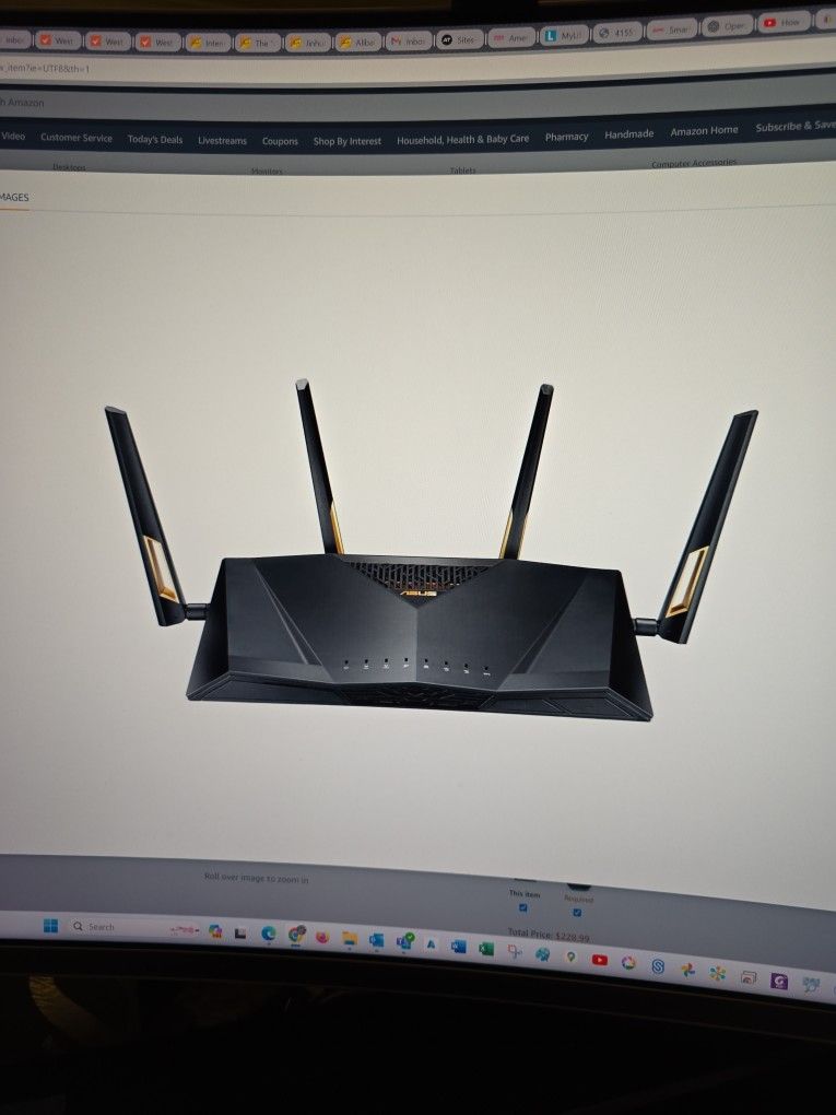 ASUS AX6000 Dual Band WiFi 6 Gaming Router, 8 Ports, Lifetime Security, Adaptive QoS