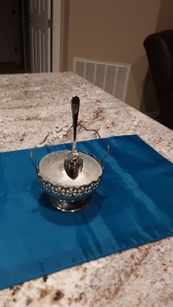 Vintage Celtic quality silver compote or trinket dish