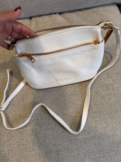 Divina Firenze White Leather Crossbody Bag