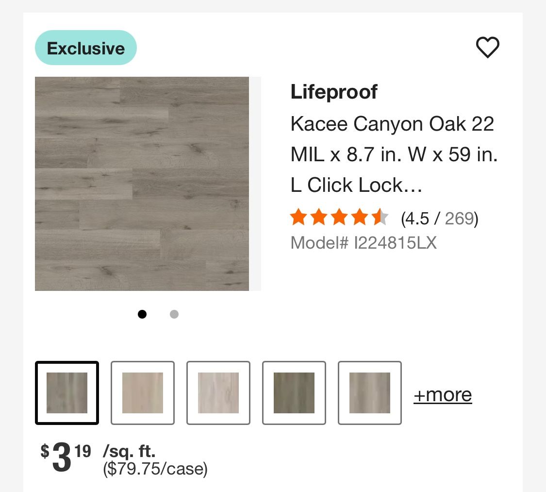 Vinyl Flooring 27boxes 541 SQ FT $1,000 OBO