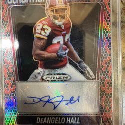Deangelo Hall Sensational Signatures Autographed Snakeskin Card Numbered 4/15
