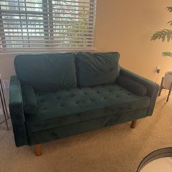 Emerald Green Love Seat / Sofa // Cash Only