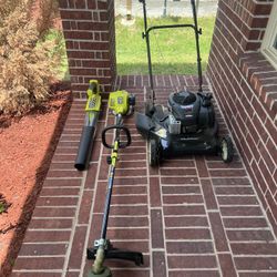 LAWNMOWER ,LEAF BLOWER,AND TRIMMER FOR $300 