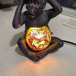 “Hear No Evil" monkey accent lamp