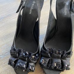 Woman’s Sling back Dress Heels, Black, Size 6 , Brand New  