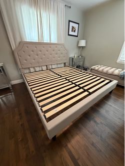 King Bed Frame – Brand New in Box | 2 Colors Available