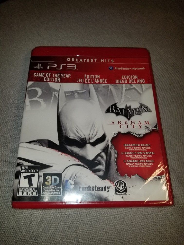 Batman Arkham City G of the Y E Ps3 NEW