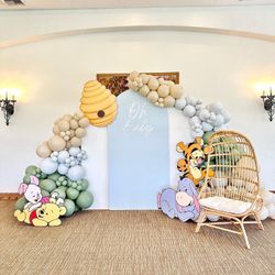 Winnie The Pooh Baby Shower Backdrop 