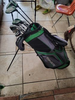 Top Flite Gamer Golf Club Set 3 Drives, 6-7-8-9 Iron PW, SW, Potter And Bag Used!