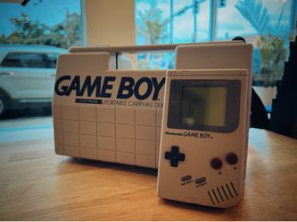 Original Gameboy with ASCIIware case and accessories