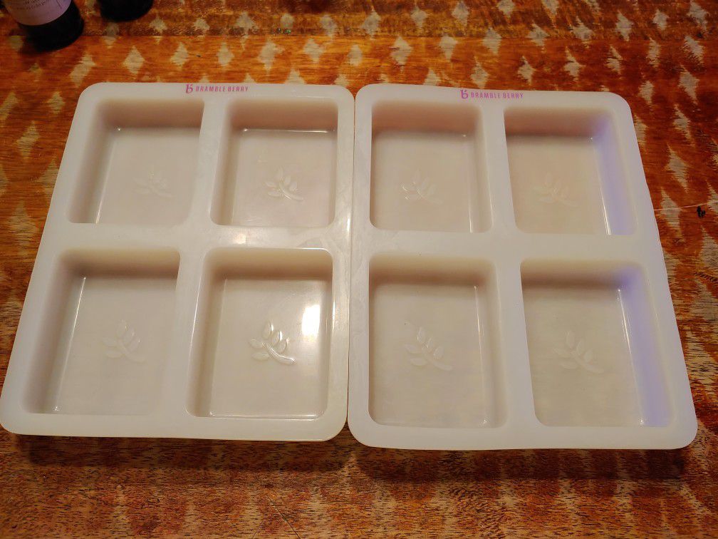Two Silicone Soap Molds for making Soap or Shampoo Bars