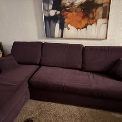 Eggplant Color Sectional 