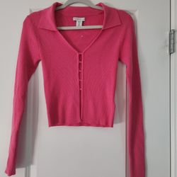 Pink Cardigan Sweater 