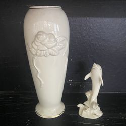 Lenox Vase + Dolphin 