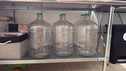 6 brand new glass bottles