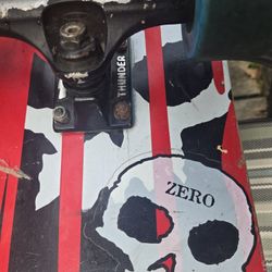 Vintage 8" Thunder Trucks W/ Zero 3 7.5 Inch Akull Drip Board In Decent Condition 