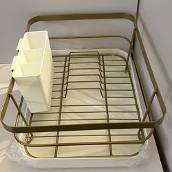 Dish Drying Rack For Kitchen Counter-Gold