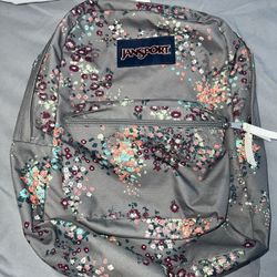 Jansport Backpack With Multicolor Flowers