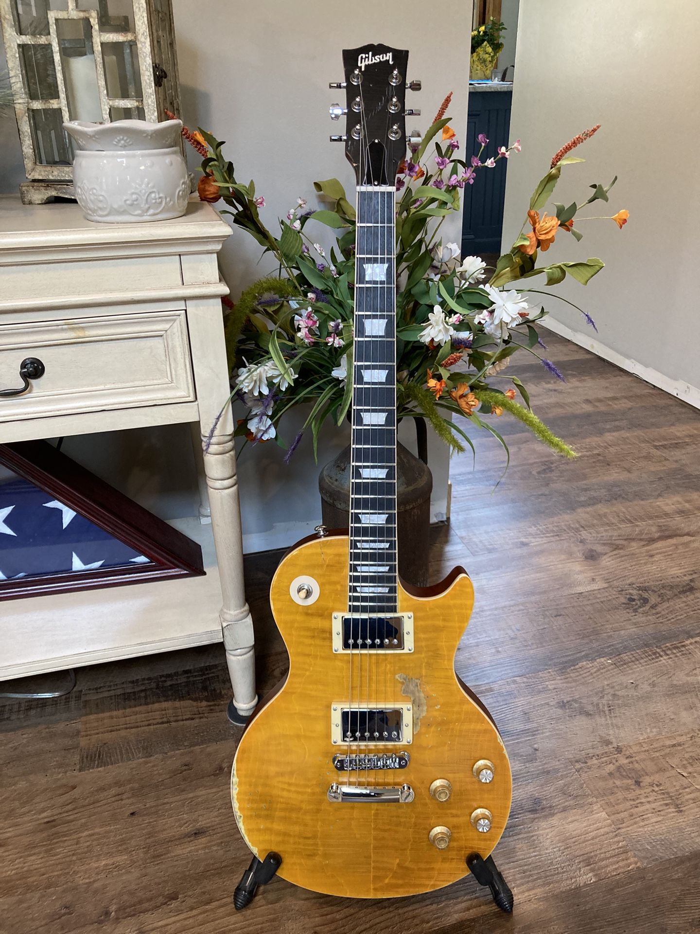 Les Paul Hammett Greeny Style Electric Guitar