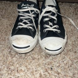 Converse Jack Purcell Kids Shoes Size 13 Black Toddler. Soles are a lil worn 