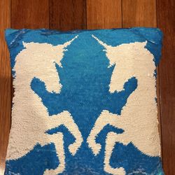 Justice.  2 Sided Reversible Sequin Pillow