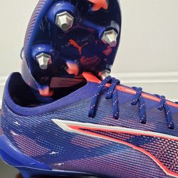 Brand New PUMA ULTRA 5 ULTIMATE MXSG LAPIS LAZULI/PUMA WHITE/SUNSET GLOW Size 12