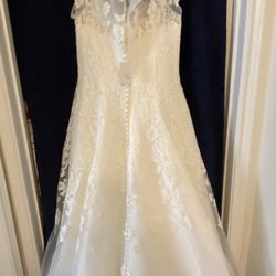 David’s Bridal Ivory tea length Bridal Gown