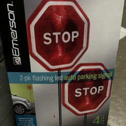 2 Pack Flashing Stop Signs For Parking 