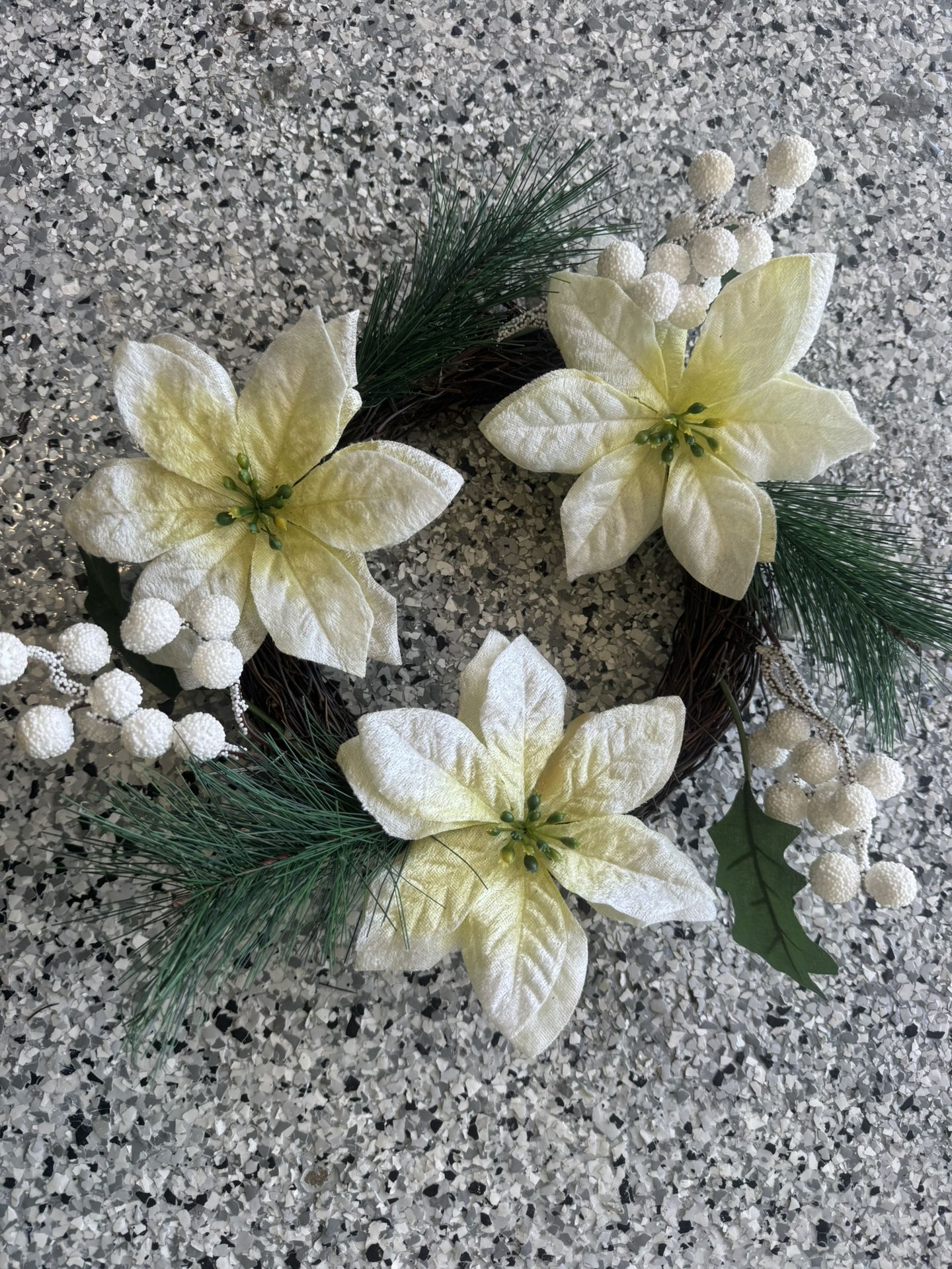 Floral Wreath With White Flowers