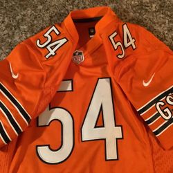 Bears 54 URLACHER Orange Jersey