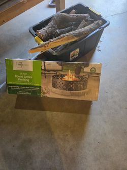 New In BOX Fire Ring And Wood $20