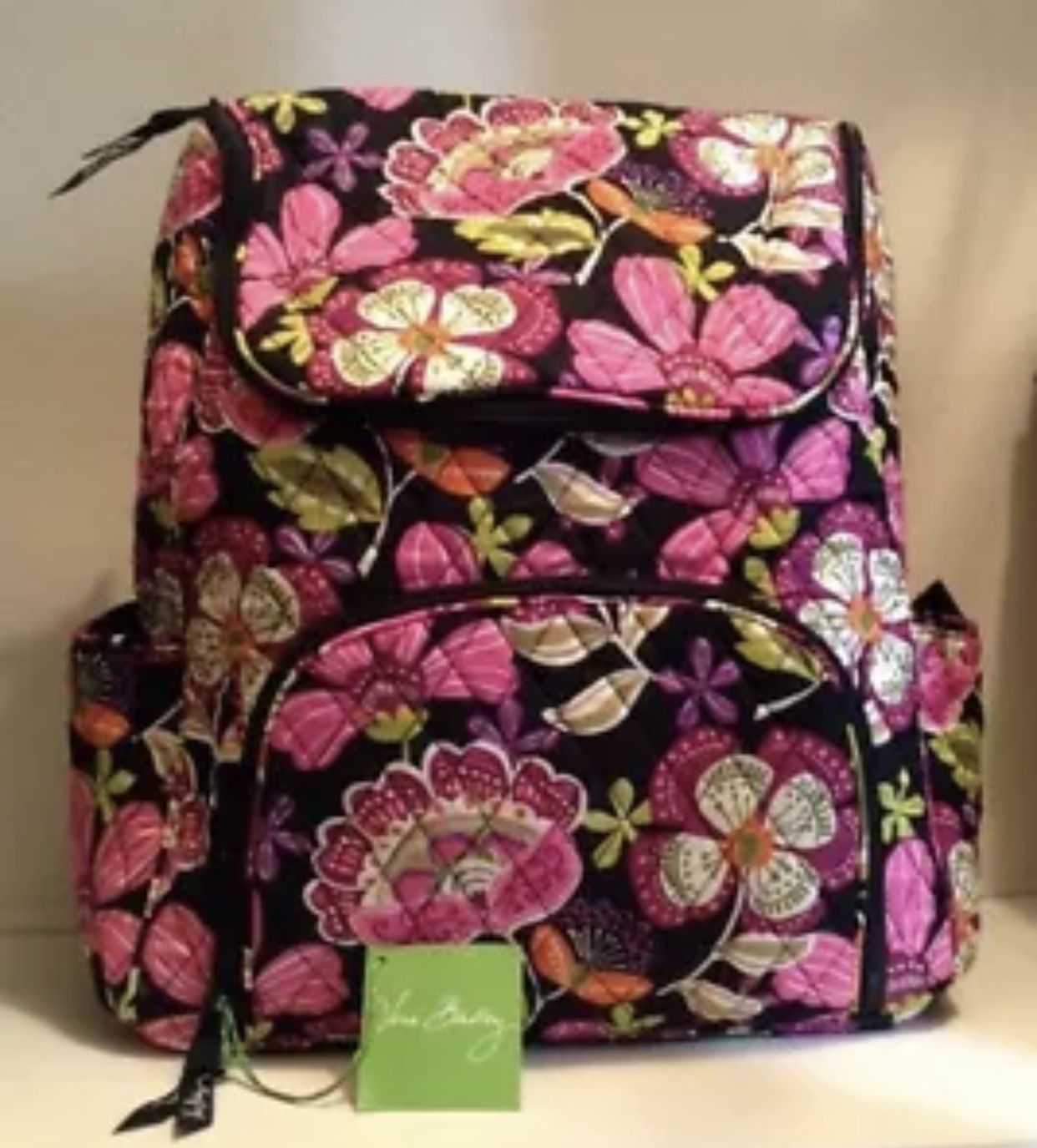 New with tags Vera Bradley Double Zip Backpack in Piroutte Pink