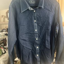 Foxcraft denim button up shirt