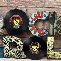 Rock & Roll Metal Wall Decor