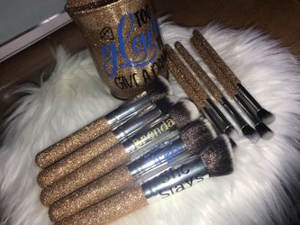 glitter makeup brushes