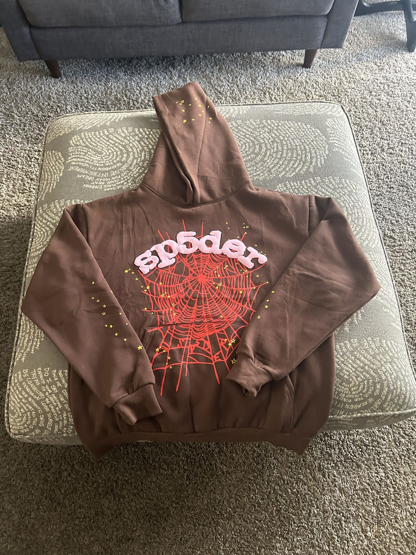 sp5der hoodie brown