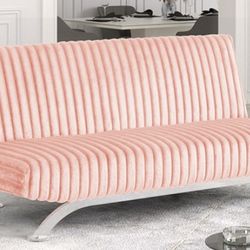 Brand New Pink Futon Sofa Sleeper
