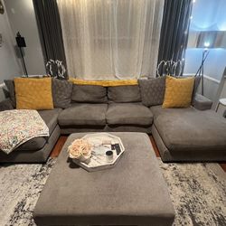 Ashley’s Sectional Couch + Ottoman