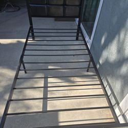 Twin bed and mattress