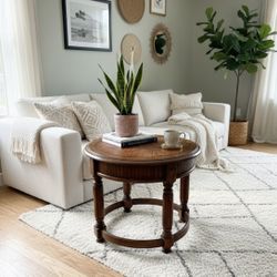 $100 – Solid Wood Round Accent Table w/ Drawer (Great Deal)