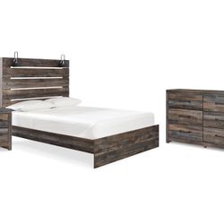 Rustic Industrial Queen Bedroom Set – Like New!