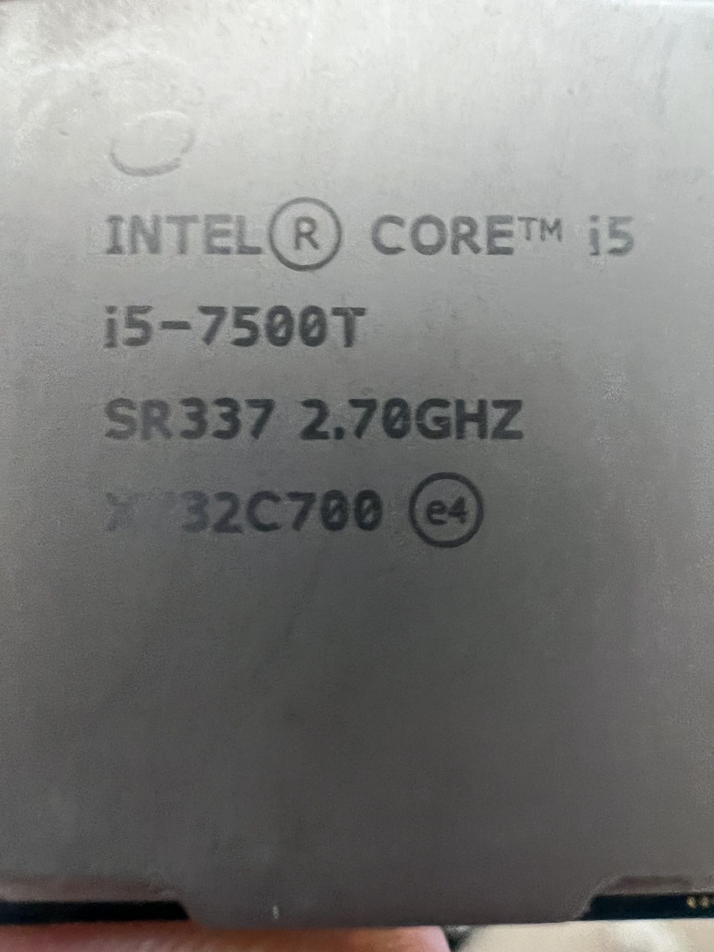 Intel i-5 7500T 2.78 GHZ