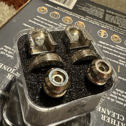 Schaller S Locks Guitar Strap Locks and Buttons (Pair) Nickel