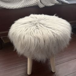 Faux Fur Ottoman Foot Stool