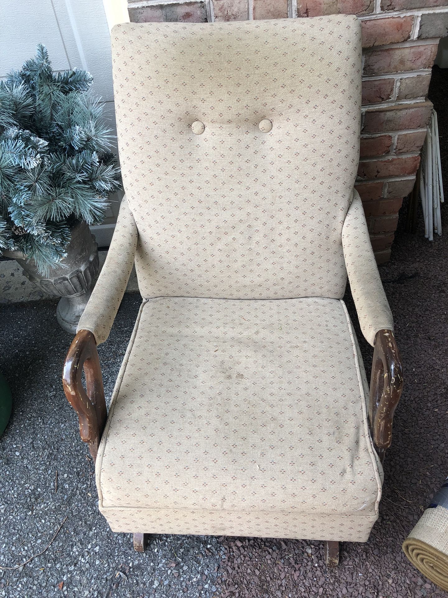 Rocking Chair With Goose Neck Arms