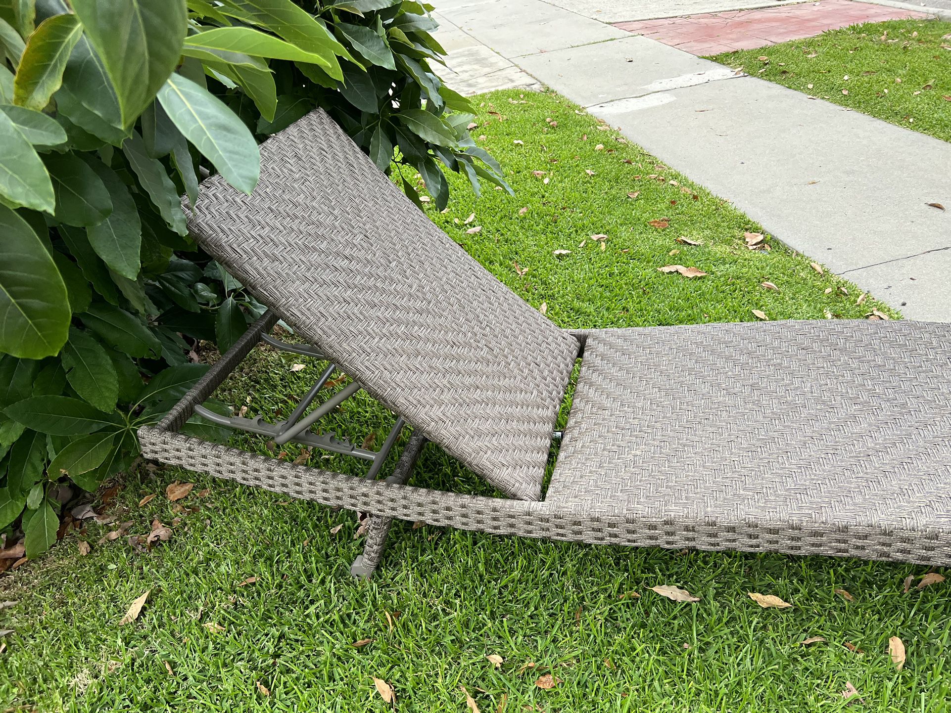 Seagrass Woven Chaise Lounge with Wheels