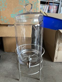 Crate And Barrel Exclusive Glass Beverage Dispenser