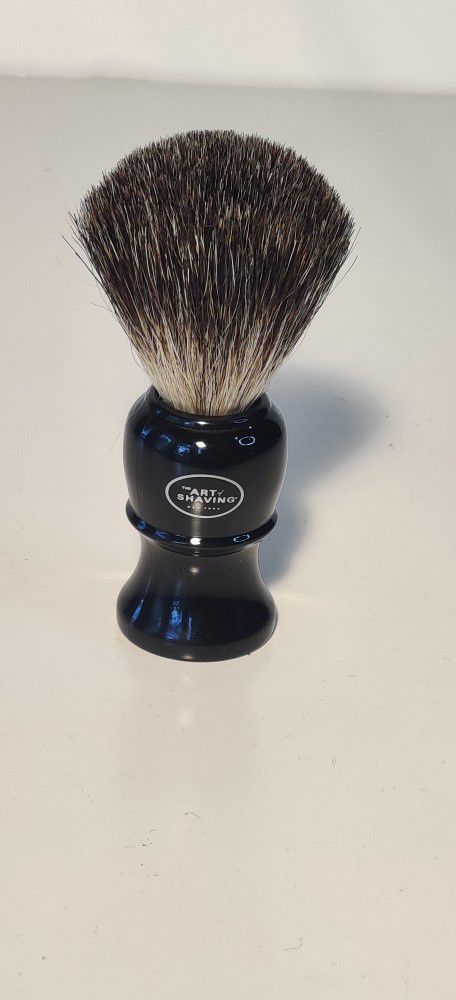 The Art of Shaving genuine badger shaving brush black handle