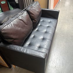 Black Leather Small sofa 